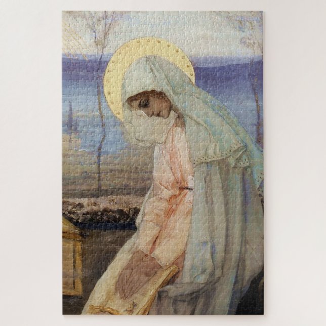 Quebra-cabeça "A Virgem Maria" por Mikhail Nesterov (Vertical)