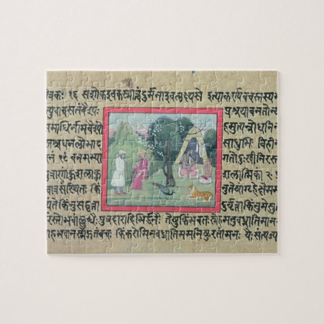 Quebra-cabeça A visita de um chefe de Rajput a um eremita de um (Horizontal)