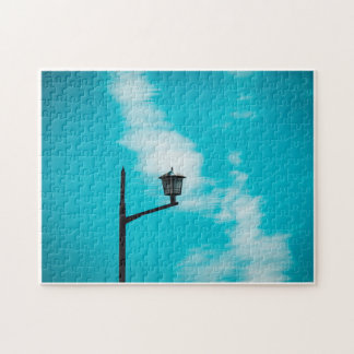 Quebra-cabeça A watercolor sky and a streetlight