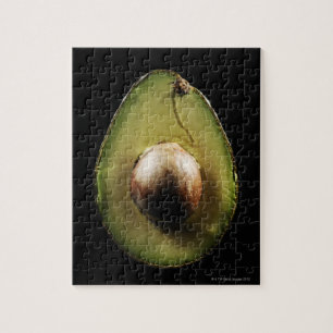 Quebra-cabeça Abacate, fruta, fundo preto