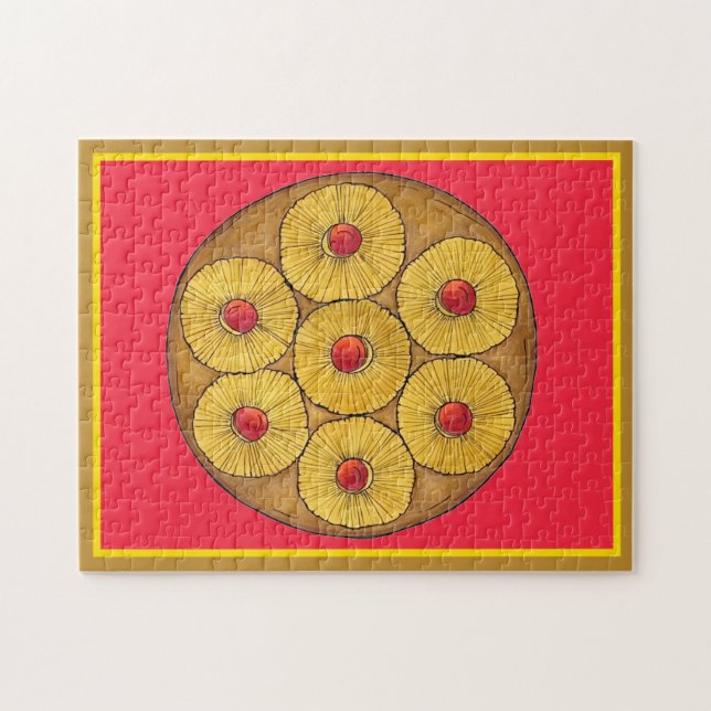 Quebra-cabeça Abacaxi em Cherries de bolacha que fazem deserto (Horizontal)