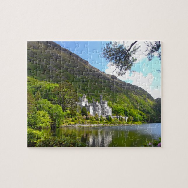 Quebra-cabeça Abadia Kylemore Connemara Galway Irlanda. (Horizontal)