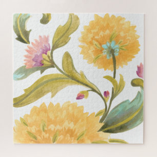 Quebra-cabeça Abbey Floral Azulejos - Flores Amarelas