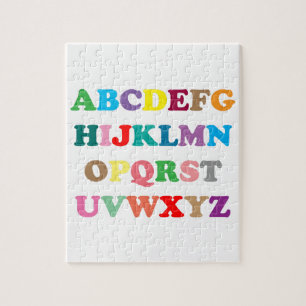 Quebra-cabeça ABC's colorful letters