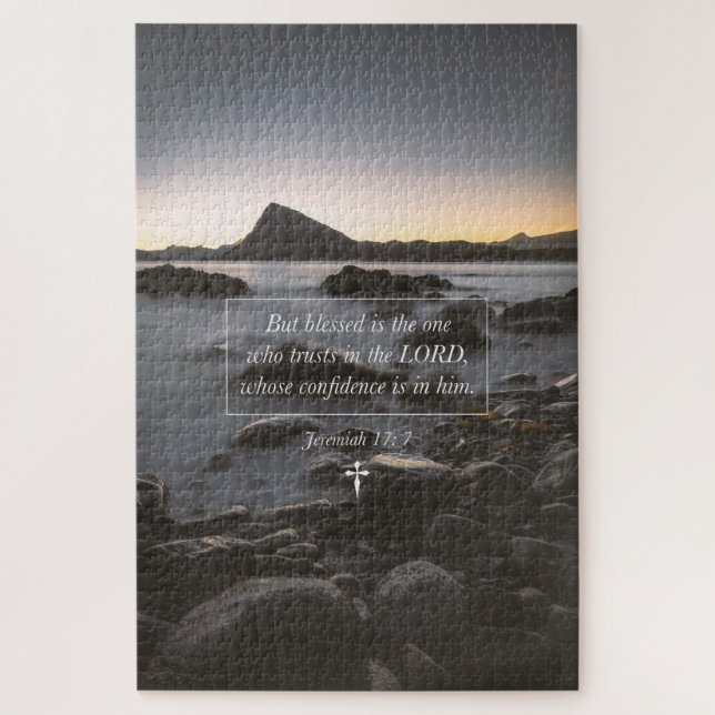 Quebra-cabeça Abençoado É O Que Confia Na Fé SENHORA (Vertical)