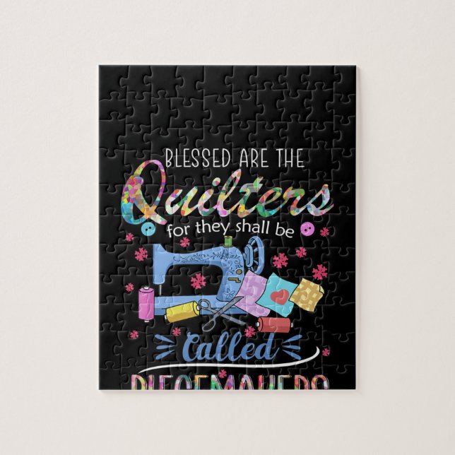 Quebra-cabeça Abençoados São Os Quilters Para Eles. (Vertical)