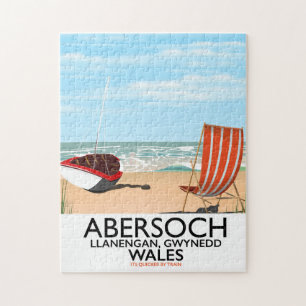 Quebra-cabeça Abersoch Llanengan em Gwynedd, poster de viagens
