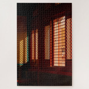 Quebra-cabeça Aberturas da janela da malha por luz