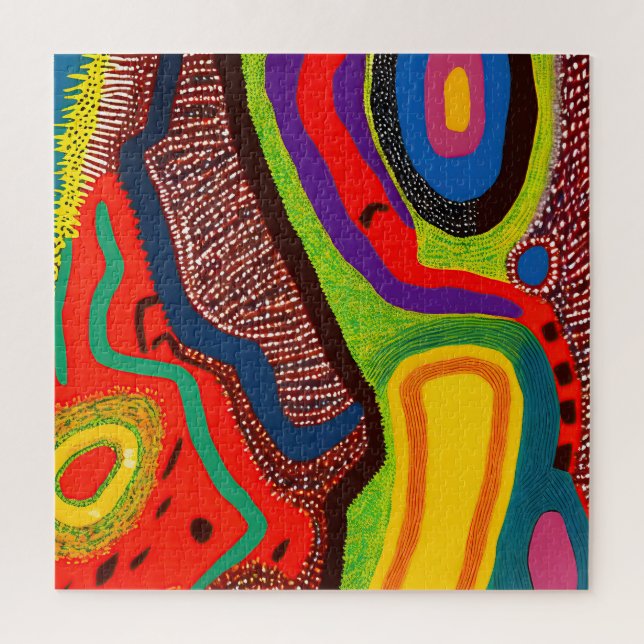 Quebra-cabeça Aboriginal Abstrato Art Vol 06 (Vertical)