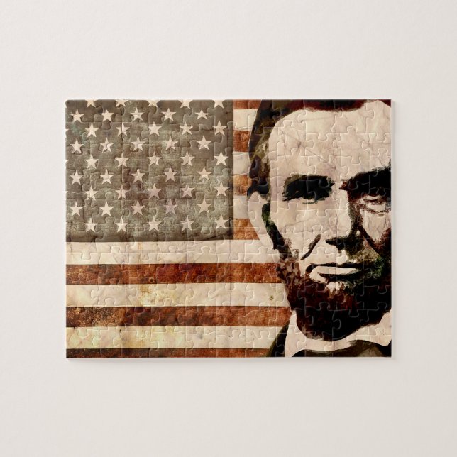 Quebra-cabeça Abraham Lincoln (Horizontal)