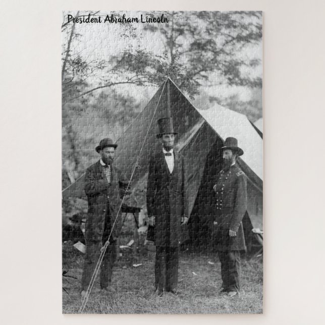 Quebra-cabeça Abraham Lincoln 16º Presidente da América. (Vertical)