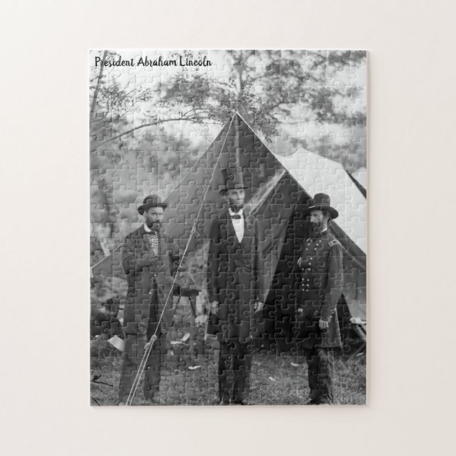 Quebra-cabeça Abraham Lincoln 16º Presidente da América. (Vertical)