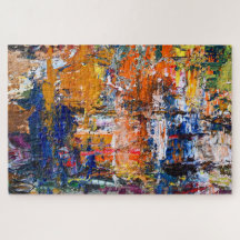 Abstração vívida - Caos de Tintas de Óleo no Pa do