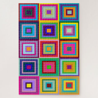 Quebra-cabeça Abstract Colorful Quilt Pattern Puzzle