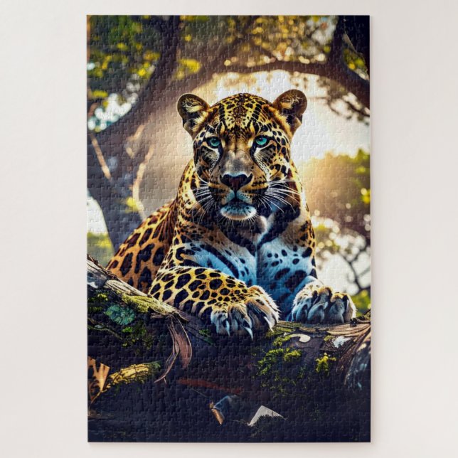 Quebra-cabeça - Abstract Leopard in Tree Puzzle – Bold Wildlife  (Vertical)