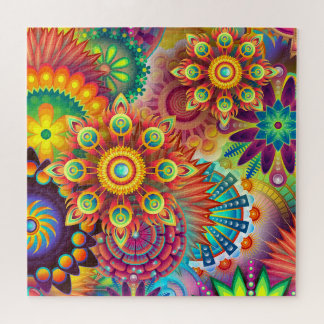 Quebra-cabeça abstrato 20x20 Mandalas Psicodélico