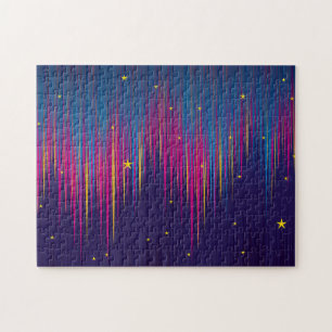 Quebra-cabeça Abstrato Aurora Borealis colorido