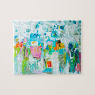 Quebra-cabeça Abstrato azul