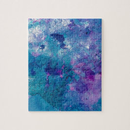 Quebra-cabeça Abstrato Azul Roxo