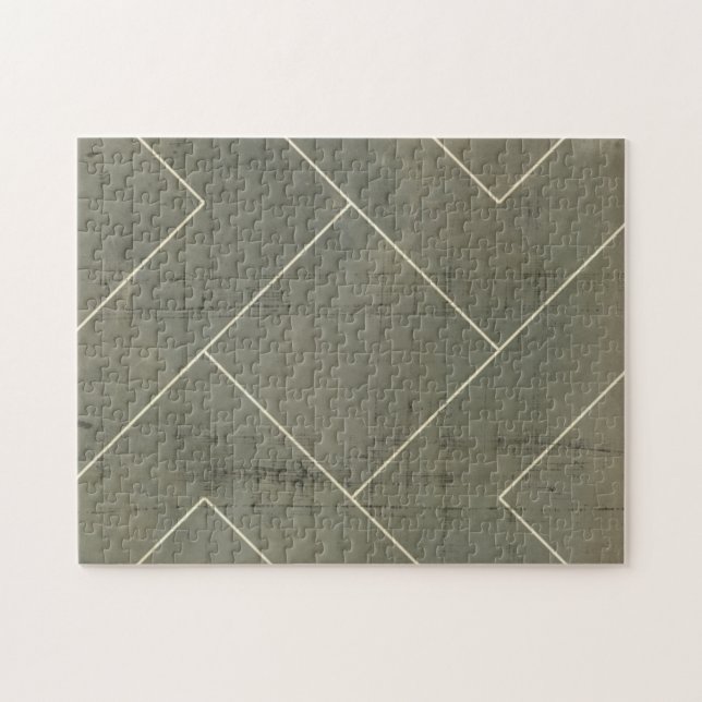 Quebra-cabeça Abstrato Blueprint com Formas Geométricas (Horizontal)