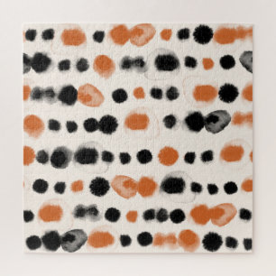 Quebra-cabeça Abstrato Bolinhas: Geometria de Aquarela.