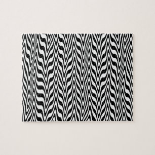 Quebra-cabeça Abstrato branco e preto