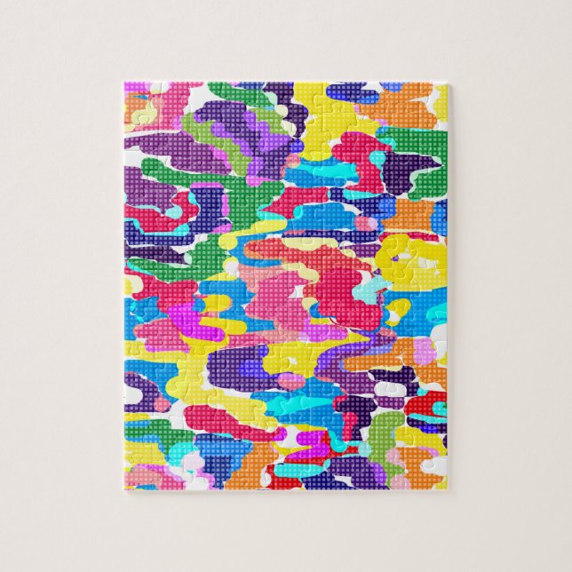 Quebra-cabeça Abstrato brilhante multicolorido (Vertical)