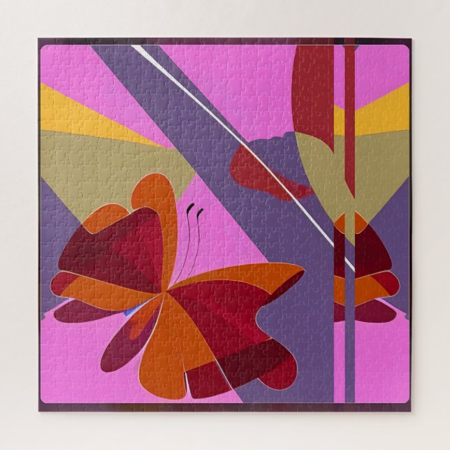Quebra-cabeça Abstrato Butterflown - Ken Gage Art (Vertical)