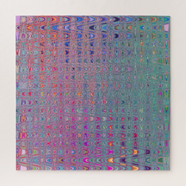 Quebra-cabeça Abstrato Caleidoscópico - Ondas De Boomerang Retro (Vertical)