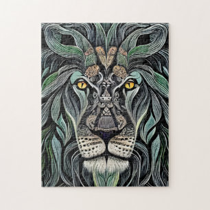 Quebra-cabeça Abstrato Chique King Lion