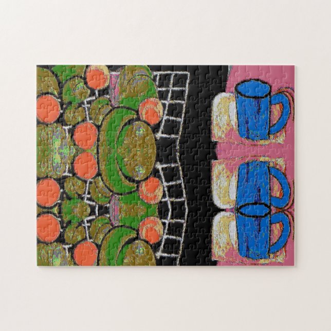 Quebra-cabeça Abstrato Coffee Mug, Matisse Style (Horizontal)