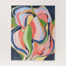 Abstrato Colorida Watercolor Art Jigsee Quebra-cab