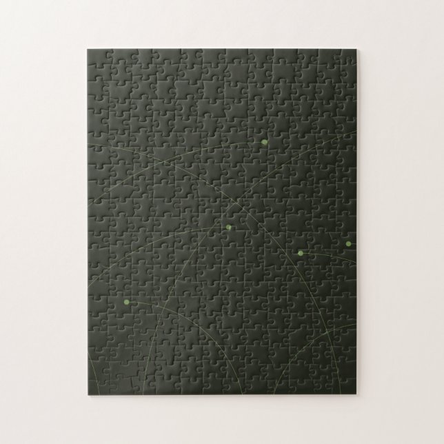 Quebra-cabeça abstrato da natureza verde, simples, elegante, mod (Vertical)