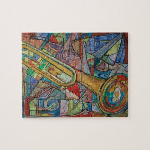 Quebra-cabeça abstrato da trombeta por ValAries