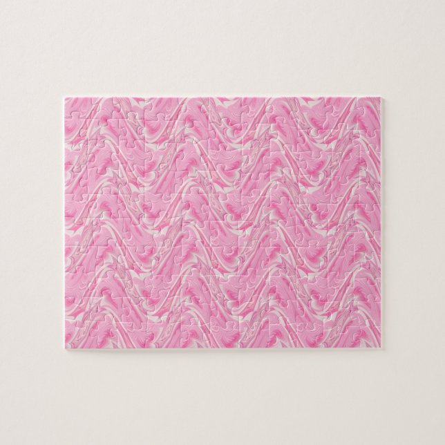 Quebra-cabeça Abstrato de algodão doce rosa (Horizontal)
