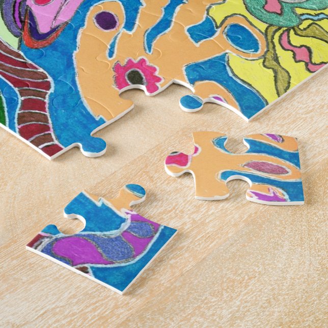 Quebra-cabeça abstrato de Arte "Shore Rosa" (Lateral)
