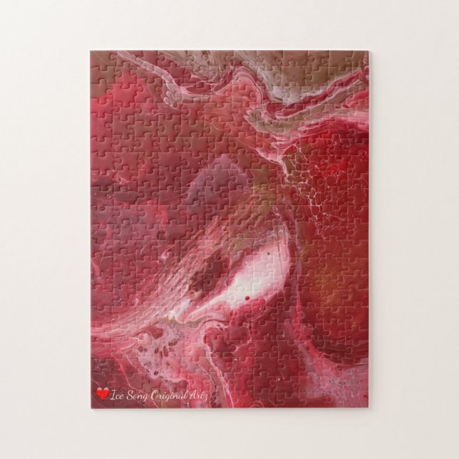 Quebra-cabeça Abstrato de branco de cobre vermelho (Vertical)