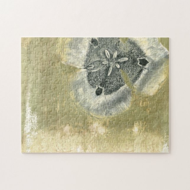 Quebra-cabeça Abstrato de cabeça de Flor com Textura Glazada (Horizontal)