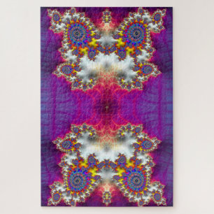 Quebra-cabeça Abstrato de Coruja Psicodélica Fractal