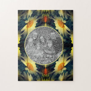 Quebra-cabeça Abstrato de Flor Amarelo Crie sua própria foto