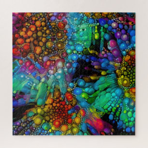 Quebra-cabeça Abstrato de Queimaduras Psicodélicas