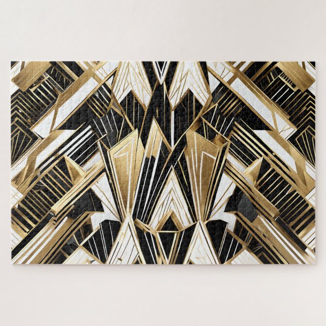 quebra-cabeça abstrato de vidro estirado (Horizontal)