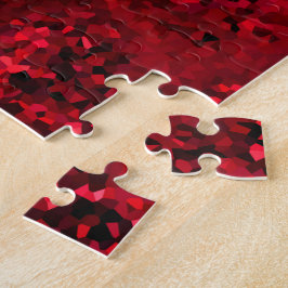 Quebra-cabeça Abstrato de vidro preto vermelho