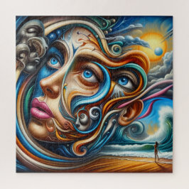 Quebra-cabeça Abstrato Dreamscape Ocean Serenity & Cosmic Wonder