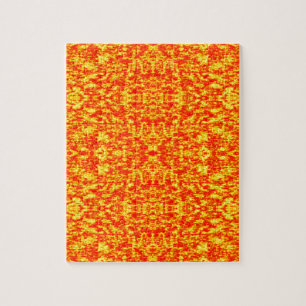 Quebra-cabeça Abstrato Fractal Em Vermelho E Laranja