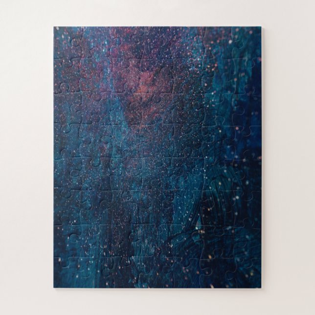 Quebra-cabeça Abstrato Galaxy - Padrão de pintura com brilho (Vertical)
