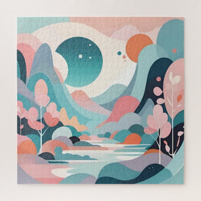 Quebra-cabeça Abstrato Landscape Art (Vertical)