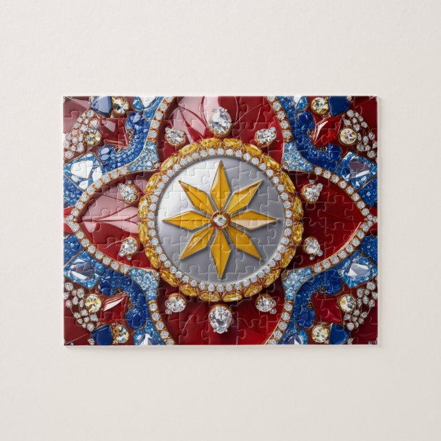 Quebra-cabeça abstrato moderna Design Colombiana C (Horizontal)