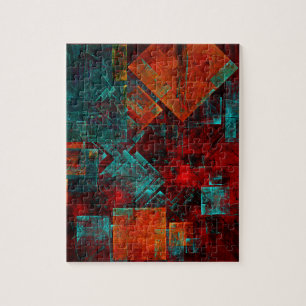 Quebra-cabeça Abstrato Moderno Padrão Artístico Legal Colorido