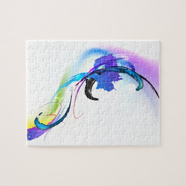 Quebra-cabeça Abstrato Morning Glory Paint Splatters (Horizontal)
